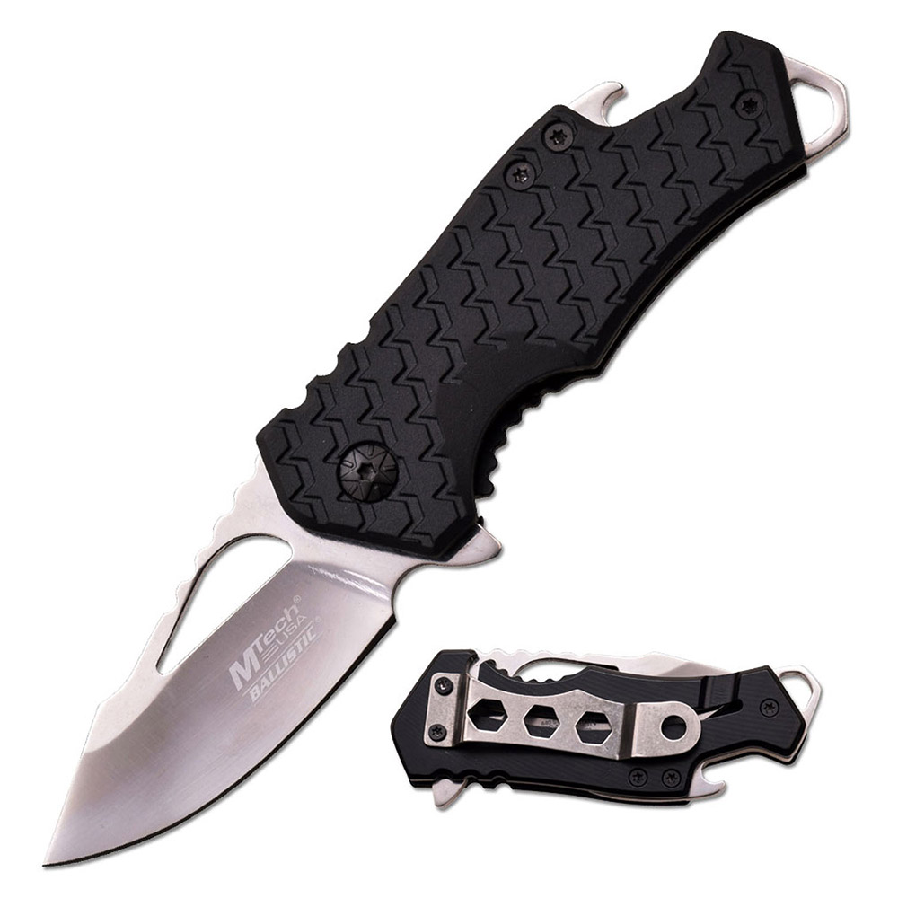 MTech USA - Spring Assisted Knife Silver
