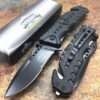 MASTER USA Skull Medallion Black Tactical Hunting Rescue Pocket Knife MU-A010BK