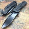 MASTER USA Skull Medallion Black Tactical Hunting Rescue Pocket Knife MU-A010BK