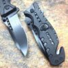 MASTER USA Skull Medallion Black Tactical Hunting Rescue Pocket Knife MU-A010BK