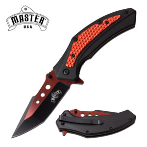 MASTER USA SPRING ASSISTED KNIFE RED
