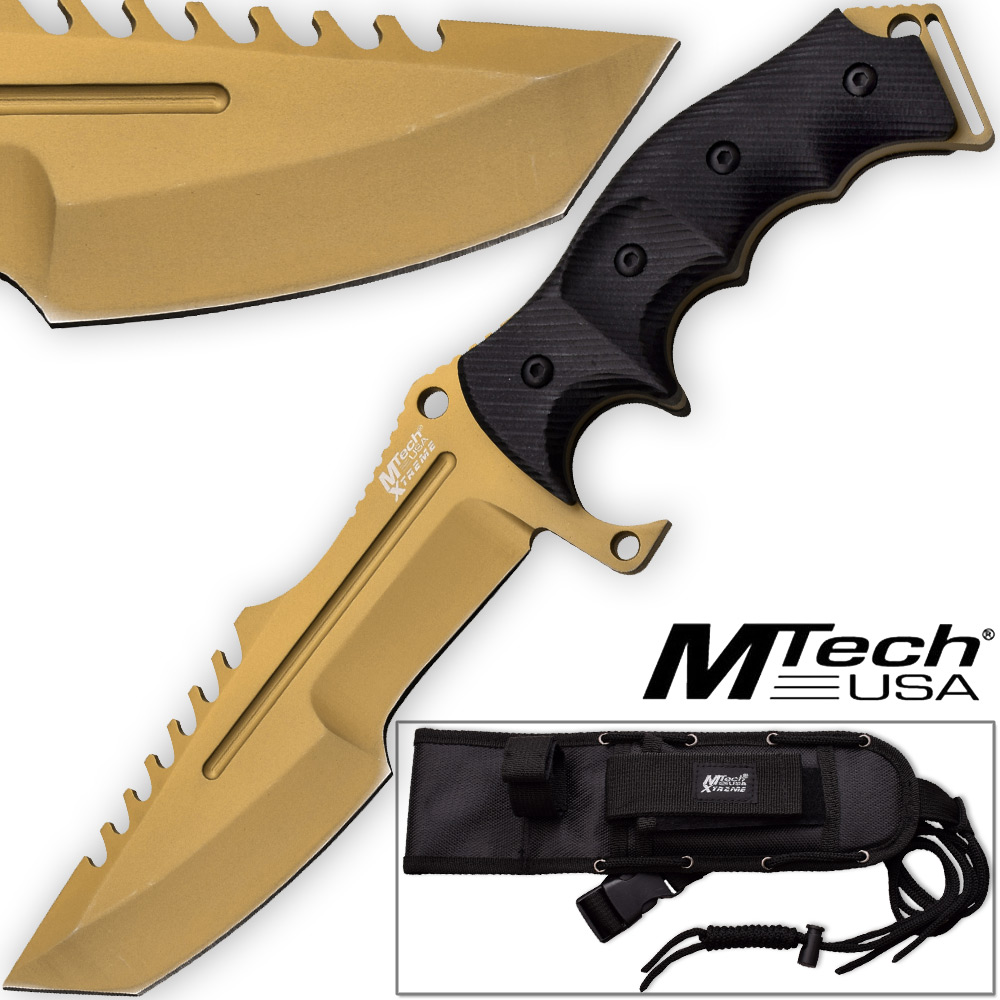 Call Of Duty Ghosts MTECH USA Knife Xtreme Gold Tactical Militar