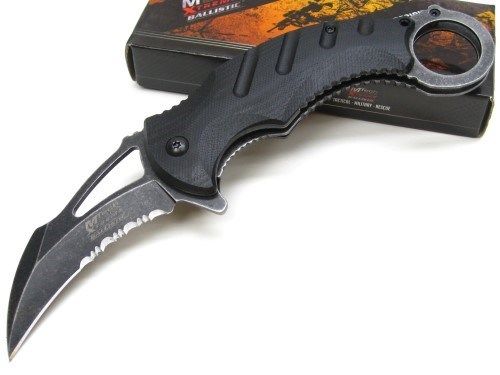 MTech XTreme Tactical Karambit Knife Combat Spring Assisted Open Serrated 833BK
