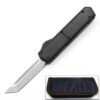Black CF Strike OTF Tactical D-2 Steel CNC Black Alum Handle Auto Knife