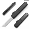 Black CF Strike OTF Tactical D-2 Steel CNC Black Alum Handle Auto Knife