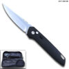 Tactical D-2 Steel CNC Black Alum Handle Auto Knife with Safety Lock