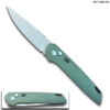 Tactical D-2 Steel CNC Green Alum Handle Auto Knife with Safety Lock