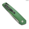 Tactical D-2 Steel CNC Green Alum Handle Auto Knife with Safety Lock
