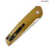 Tactical D-2 Steel CNC Tan Alum Handle Auto Knife with Safety Lock