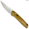 Tactical D-2 Steel CNC Tan Alum Handle Auto Knife with Safety Lock