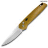 Tactical D-2 Steel CNC Tan Alum Handle Auto Knife with Safety Lock