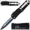 Full Size Dagger Point OTF Knife Out The Front Assisted Open Tactical Glass Breaker