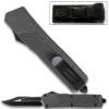 Grey  Drop Point  Single Edge OTF Out The Front Assisted Open Tactical Glass Breaker