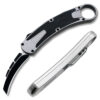 Auto Matic Karambit  Tanto Point Blade Carbon Fiber Sliver Handle