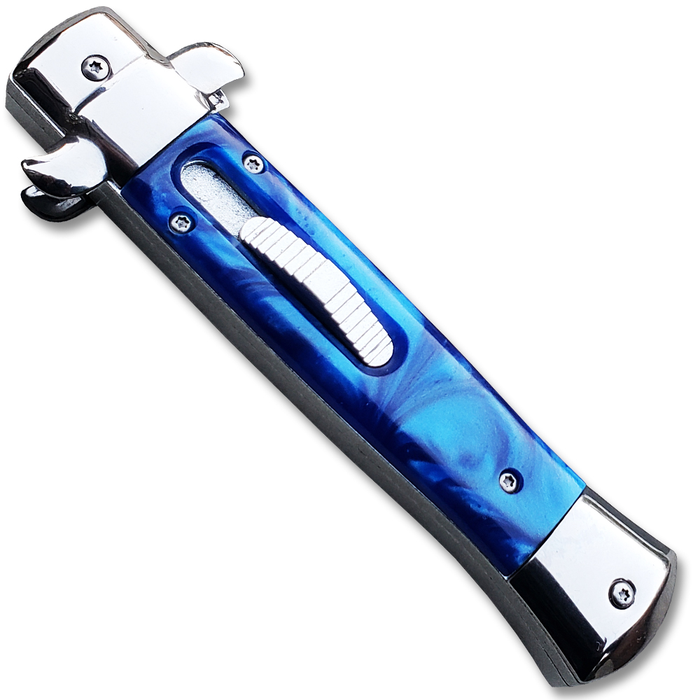 Italian Mafia Milano Knife Blue Handle