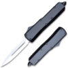 Black Legends Micro D2 Steel OTF Stiletto  Double Edge Silver Blade