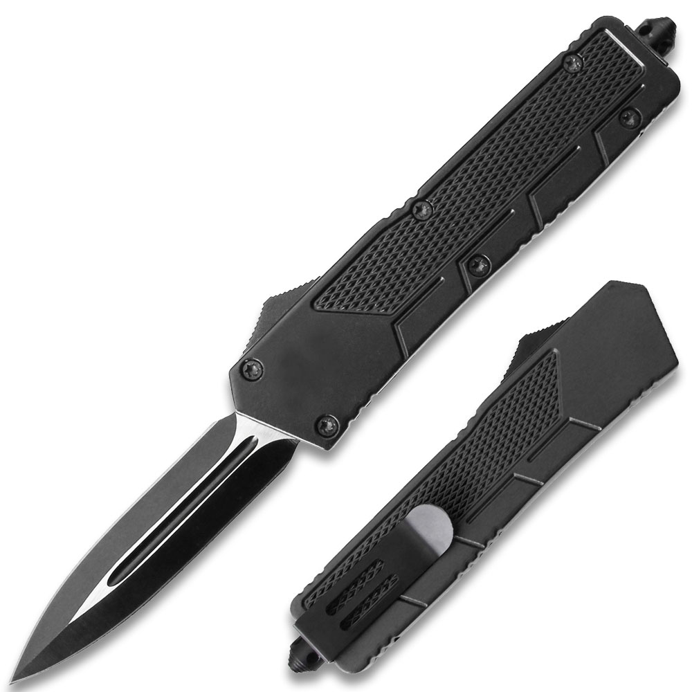 Spear Point OTF Out The Front Assisted Open Tactical Glass Breaker