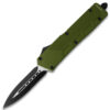 Green Spear Point OTF Out The Front Assisted Open Tactical Glass Breaker
