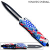 3D Print US Flag & Alaska Mountain Double Edge OTF Knife