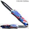 3D Print US Flag & Alaska Mountain Double Edge OTF Knife