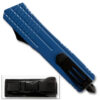 Blue Spear Point OTF Out The Front Assisted Open Tactical Glass Breaker Blue Handle