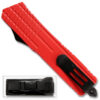 Red Spear Point OTF Out The Front Assisted Open Tactical Glass Breaker Red Handle