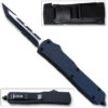 Slim Black Tanto Point OTF Knife  Assisted Open Tactical Glass Breaker