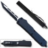 Slim Black Tanto Point OTF Knife  Assisted Open Tactical Glass Breaker