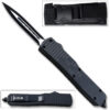 Slim Black Spear Point OTF Knife Assisted Open Tactical Glass Breaker