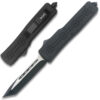 Slim n Soft Black Tanto Point OTF Knife Assisted Open Tactical Glass Breaker