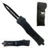 Black Legendary OTF Knife Spear Point, Double Edged Overall 8"