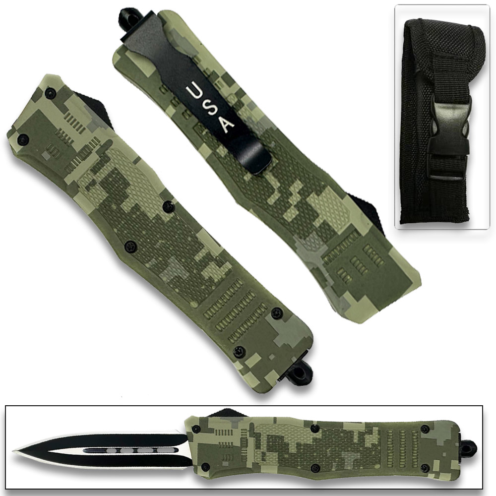 Delta Force OTF Out The Front Automatic  Spear Point Knife 8" overall