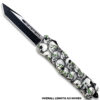 3D Skull with Black & White Zombie Tanto Blade OTF Knife