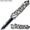 3D Skull with Black & White Zombie Tanto Blade OTF Knife