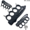 Carbon Fiber USA Knuckle OTF Knife Elite Collection Black With Silver Spike