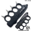 Carbon Fiber USA Knuckle OTF Knife Elite Collection Black With Silver Spike