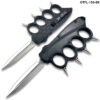 Carbon Fiber USA Knuckle OTF Knife Elite Collection Black With Silver Spike