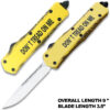 DON'T TREAD ON ME! Drop Point OTF Knife - Clip Plain USA