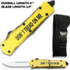 DON'T TREAD ON ME! Drop Point OTF Knife - Clip Plain USA