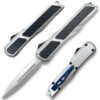 Delta Slim OTF Knife Out The Front Tactical  Straight Edge Sliver Carbon Fiber Handle