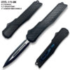 Delta Slim OTF Knife Out The Front Tactical  Straight Edge Black Carbon Fiber Handle