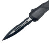 Delta Slim OTF Knife Out The Front Tactical  Straight Edge Black Carbon Fiber Handle