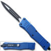Spear Edge Blue Flagship OTF Knife Double Edge Blade