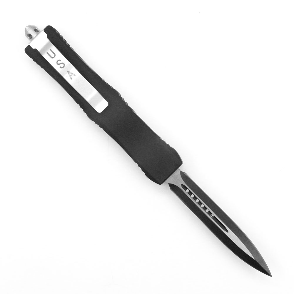 Templar Slim OTF Knife Out The Front Tactical  Spear Edge Black Handle