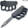 Black Carbon Fiber Handle USA Knuckle OTF Knife - Elite Collection