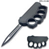 Black Carbon Fiber Handle USA Knuckle OTF Knife - Elite Collection