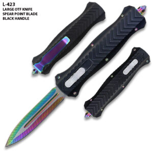 American Mercenary Tactical Point OTF Knife  Assisted Open Tactical Titanium Blade