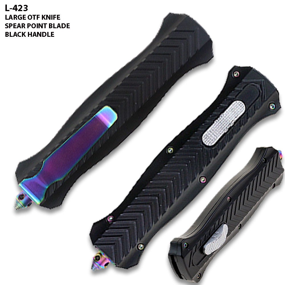 American Mercenary Tactical Point OTF Knife  Assisted Open Tactical Titanium Blade