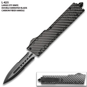 American Mercenary Tactical Carbon Fiber Military OTF Knife