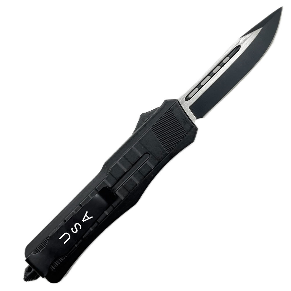 9 Inch Black Tactical Recon OTF  OTF Knife Drop Point